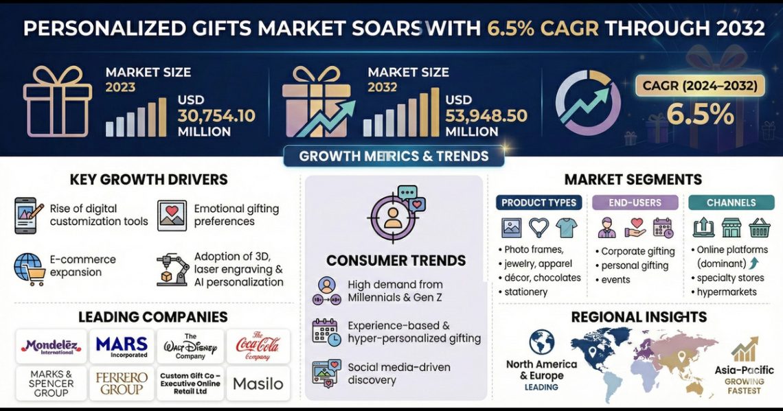 Personalized Gifts Market Set to Reach USD 52.9 Billion Amid Rising Tensions – Press Releases Distribution for Market Research Reports