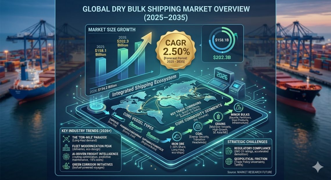 Inside the Global Dry Bulk Shipping Market and Its Steady Voyage to USD 202.3 Billion by 2035 – Press Releases Distribution for Market Research Reports